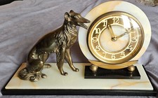 Horloge art déco - ", lévrier