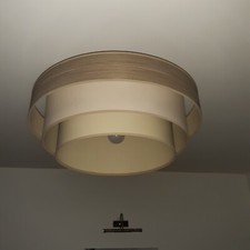 LUMINAIRE NEUF À SUSPENSION 3 ANNEAUX 3 TONS BEIGES