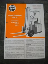 CATALOGUE/BROCHURE OMNI-GERBEUR PEG TYPE 1252 P -  1253 P - 1254 P