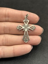 Ancien Pendentif Croix En