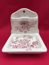 Ancien Porte-savon Mural en Faïence – Crown Devon “Charlotte” – vers 1930