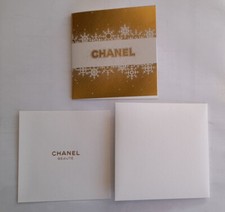 PARFUM CHANEL DOUBLE CARTE OR AVEC FLOCON DEPLIABLE + ENVELOPPE -- NOEL 2024