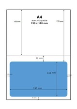feuille avec étiquette paramétrée pour envoi COLISSIMO et KIALA