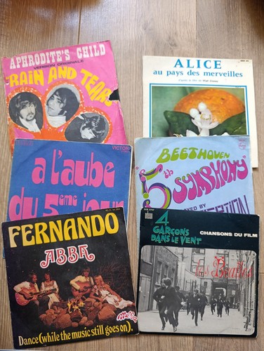 Lot vinyles disques 45 - 6,