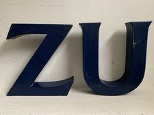 Lettres Z et U enseigne en métal fer robuste grande lettre