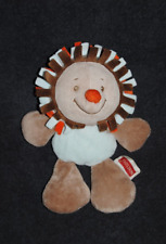 🍀Doudou Hérisson NATTOU Little Garden Beige Brun Bleu Orange Semi Plat 25 Cm