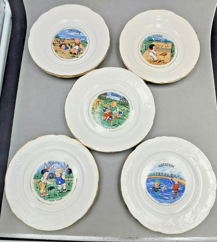 Assiettes anciennes à - x,