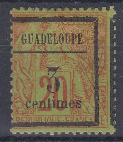 Guadeloupe g surcharge - n°, 3