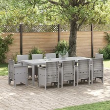 Ensemble de salle à manger pour jardin Rattan Polt Set de repas de jardin vidaXL