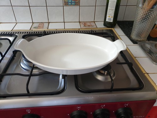 Ancien plat ovale fonte - ancien,