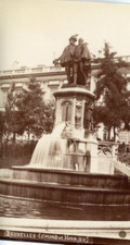 Belgique Bruxelles La Statue De Egmond Et horn vintage albumen print. Tirage a