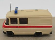 WIKING HO 1/87 MERCEDES L 406 D VAN AMBULANCE décorée pour diorama réseau train
