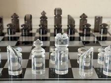 Jeu D’échecs Vintage Plexiglas Michel Dumas Design Années 70 Space Age 