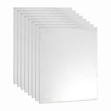 Plaque en acier argenté 8 pcs