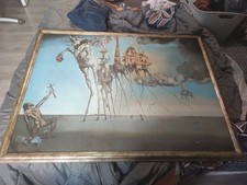 ancien grand tableau huile sur