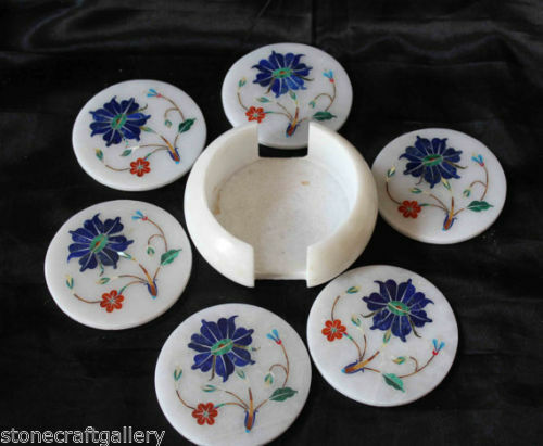 Rond marbre thé - coaster, set