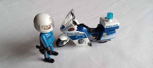 Moto police avec - moto, gyrophare