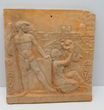 - ANCIENNE PLAQUE TERRE CUITE