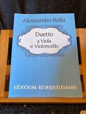 Alessandro Rolla Duetto pour alto et violoncelle partition éditions Kunzelmann