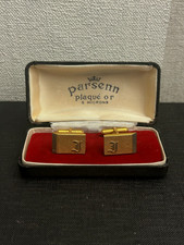 BOUTONS DE MANCHETTE EN COFFRET - PLAQUE OR