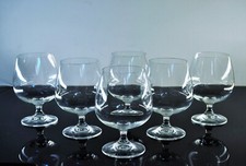 ANCIENNE 6 GRAND VERRES A DEGUSTATIONS CRISTAL SOUFFLE MODELE CRISTAL D'ARQUES