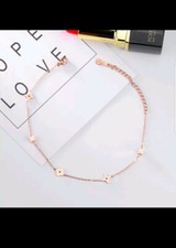 Women Girl Rose Gold 18 KGP