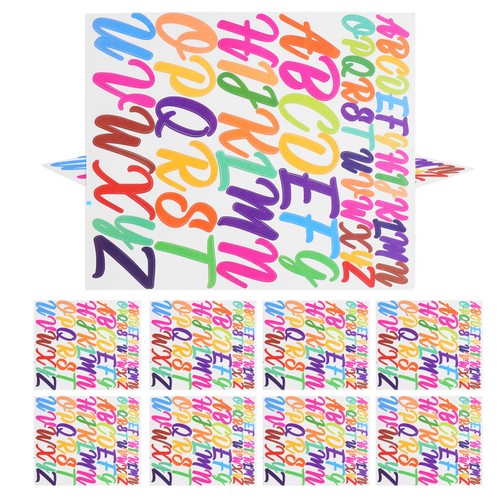 Sheets autocollants lettres - 10,