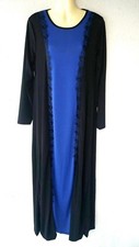 Abaya Robe Maxi Jilbab Jellabiya Djelaba de Soirée en Jersey Dentelle Gr.