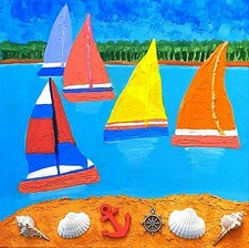 Tableau acrylique, peint à la