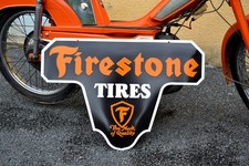 Plaque émaillée FIRESTONE tires pneus automobile - 70*48 cm -