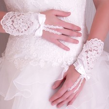 Gants Mitaines Courts Broderie