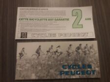notice cycles Peugeot ancien grenier