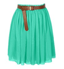 Turquoise Mousseline Femme