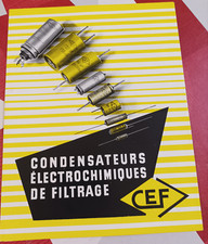 ancien depliant publicitaire condensateurs electrochimiques de filtrage CEF