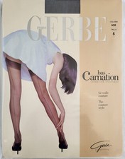 Bas couture GERBE CARNATION 11 deniers, noir, Taille 5.Fully fashioned stockings