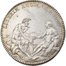 France, Jeton, Royal, Canaux et Transports fluviaux, Canal de Givors, 1784, SUP