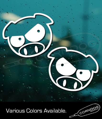 Evil rally pig sticker - (pair),