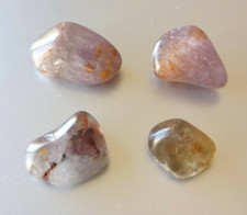 Lot de 4 Pierres Roulées en Cacoxénite 