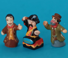 TROIS Fèves Théâtre Lyonnais GUIGNOL  GNAFRON  PANDORE porcelaine décorée