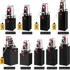 VEVOR 12V Pompe Hydraulique Simple/Double Effet 4/6/7/8/10/15 L Réservoir Métal