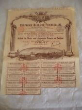 Vintage share certificate Stocks Bonds Havraise Peninsulaire steam navigation  