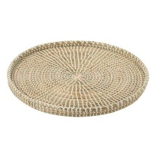 Plateau Déco en Jonc de Mer "Reid" 43cm Naturel