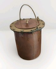 Marmite / Bain Marie en cuivre dents De Loup XVIII ème Rivets Laiton Style Marin