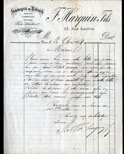 PARIS (XI°) MENUISERIE EBENISTERIE / MEUBLES & SIEGES "F. HARQUIN" Lettre en1884