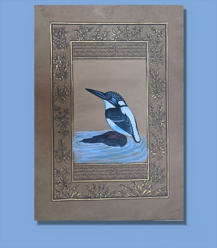 Peinture miniature oiseau