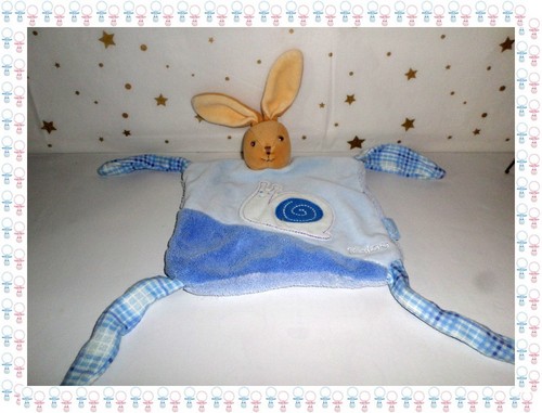 Doudou plat carré lapin - -,