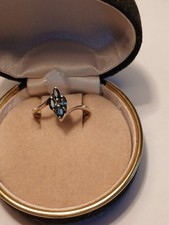 Bague En Argent Et  Saphirs