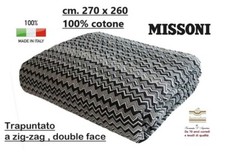 Missoni Couvre-Lit Couette Courtepointe Cm. 270 x 260 Double Face Double