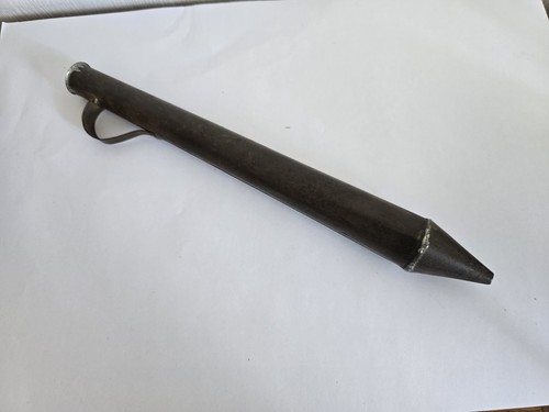 Pipette vin metal ancien - a,