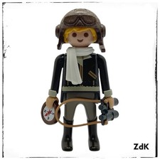 Playmobil aviation - pilote - Charles Lindbergh - airplane - aviator - custom #1